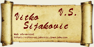 Vitko Šijaković vizit kartica